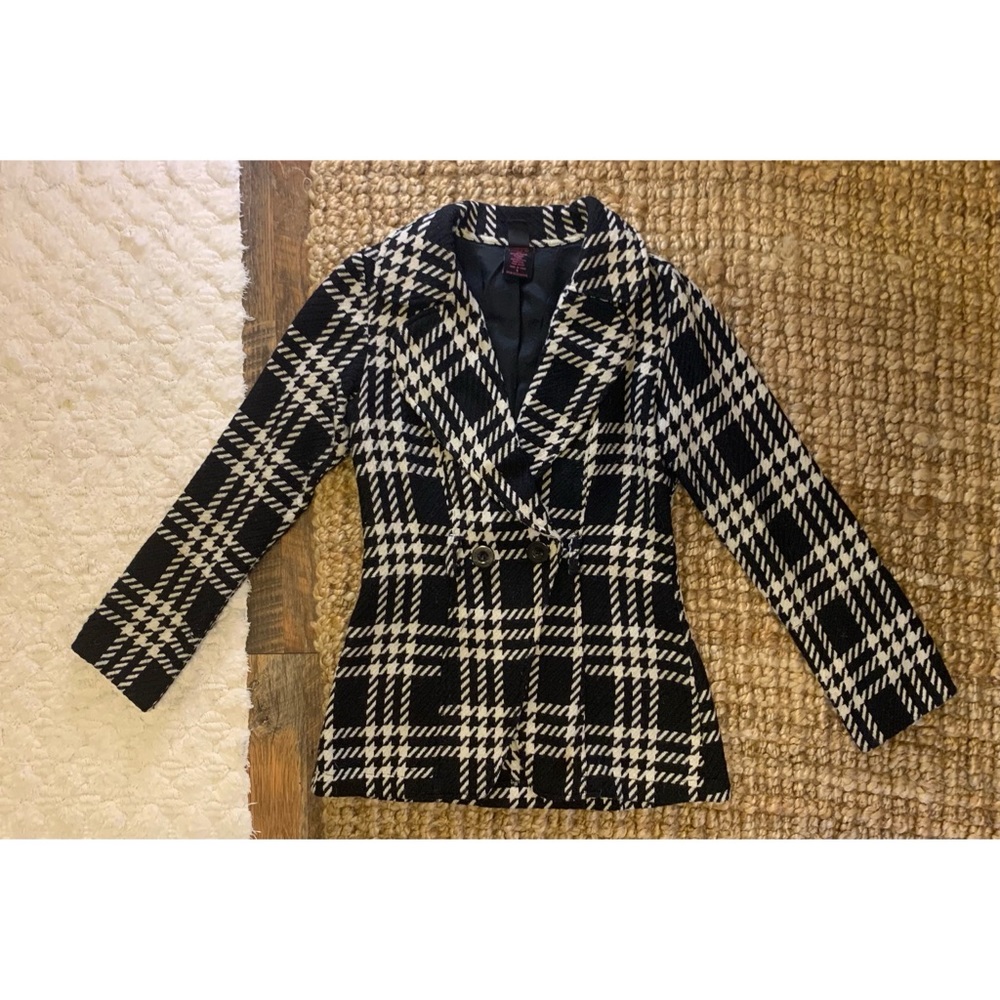 Houndstooth Trench Coat